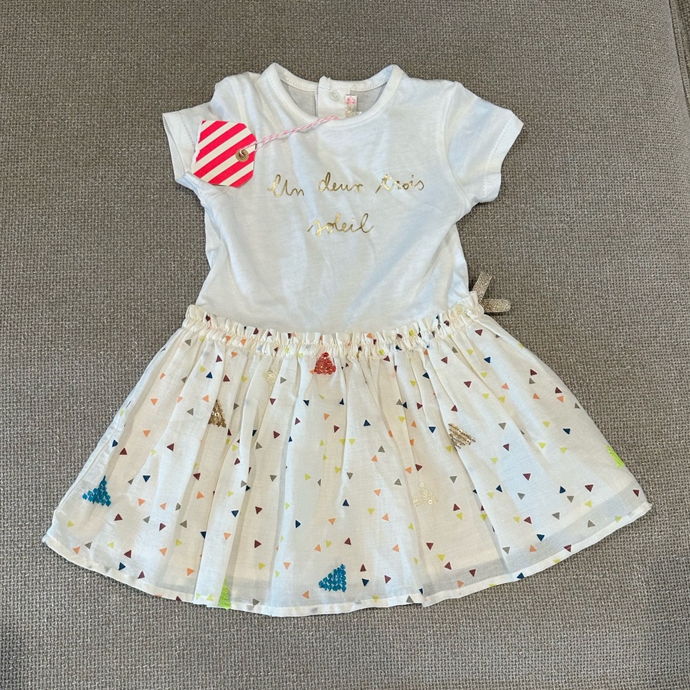 NWT Billieblush Baby Girl Cotton Dress Size 6 months